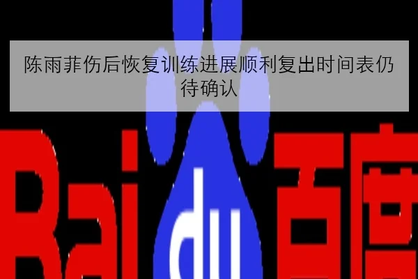 陈雨菲伤后恢复训练进展顺利复出时间表仍待确认